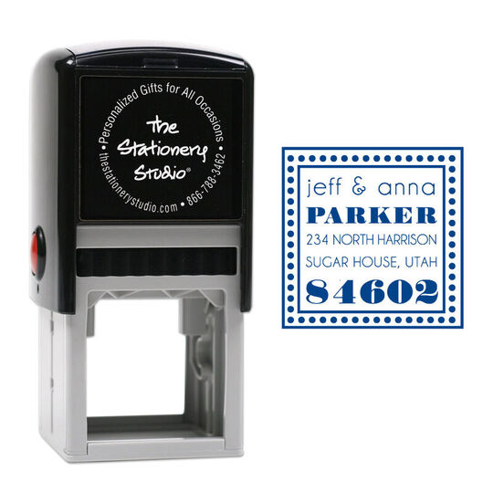 Dotted Frame Self-Inking Stamper
